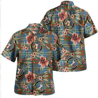 Cathcart Ancient Tartan Clan Crest Badge Aloha Hawaiian Shirt Tropical Old Style LQ69