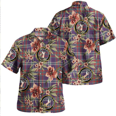 Cathcart Weathered Tartan Clan Crest Badge Aloha Hawaiian Shirt Tropical Old Style WM67