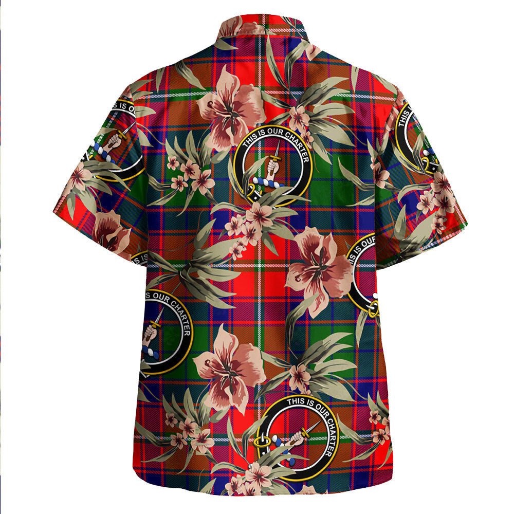 Charteris District Tartan Clan Crest Badge Aloha Hawaiian Shirt Tropical Old Style WR40 Charteris District Tartan Tartan Today   