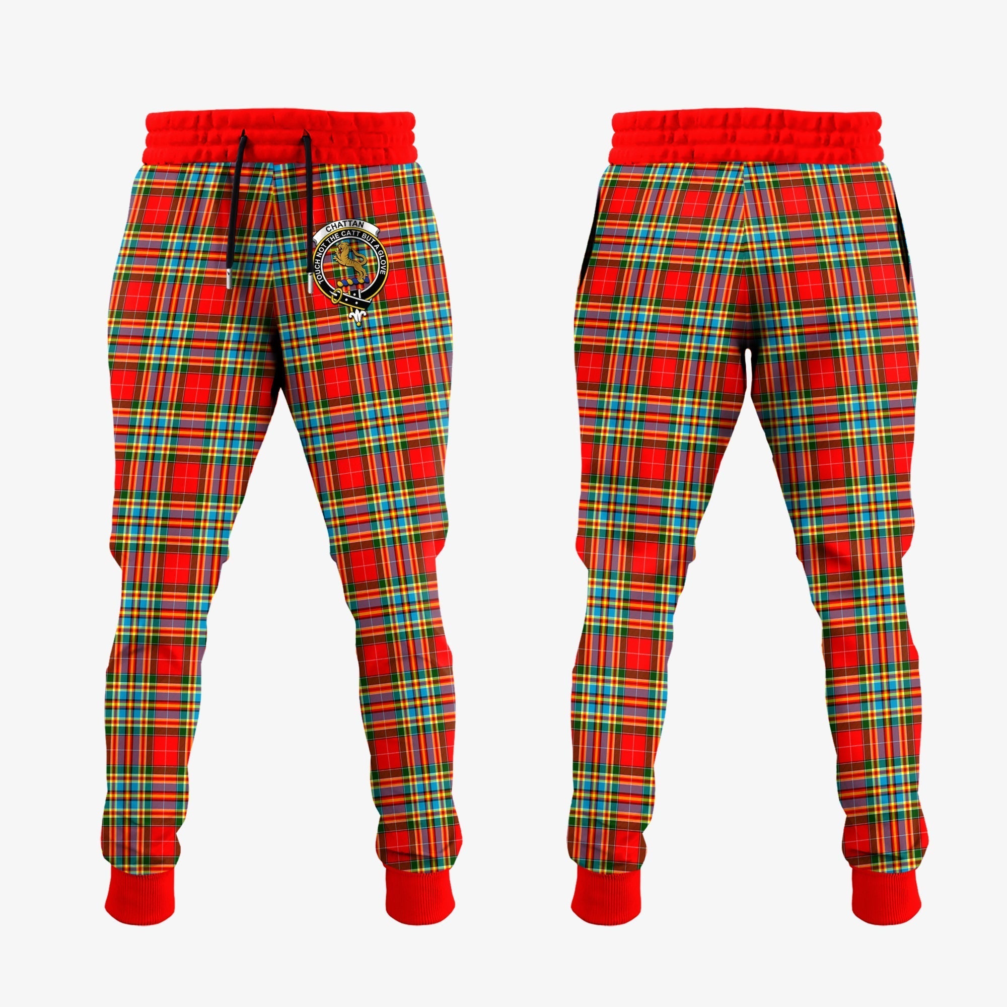 Clan Chattan Tartan Crest Jogger Sweatpants KU84 Clan Chattan Tartan Today   
