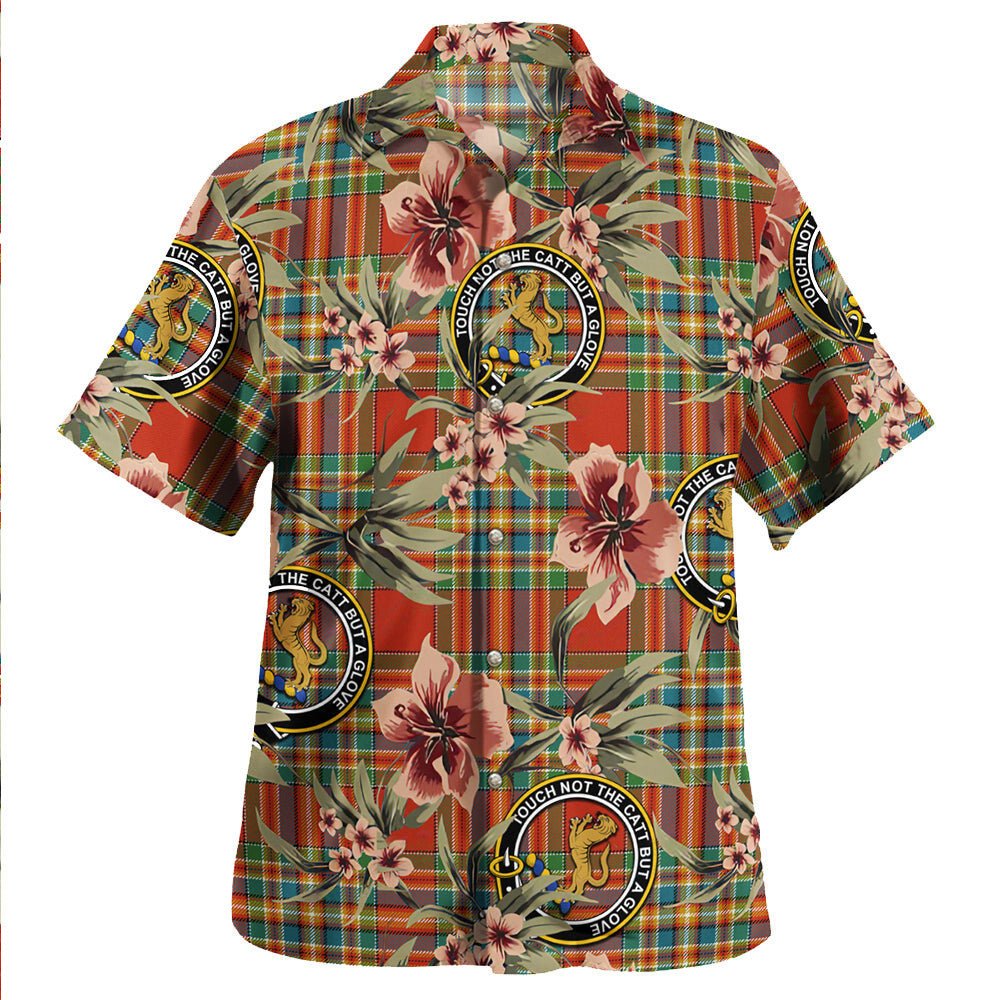 Chattan Ancient Tartan Clan Crest Badge Aloha Hawaiian Shirt Tropical Old Style FZ61 Chattan Ancient Tartan Tartan Today   