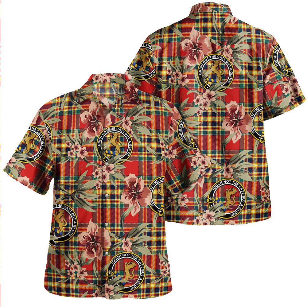 Chattan Modern Tartan Clan Crest Badge Aloha Hawaiian Shirt Tropical Old Style TT78 Chattan Modern Tartan Tartan Today   