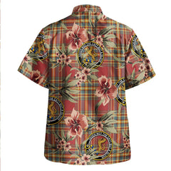 Chattan Weathered Tartan Clan Crest Badge Aloha Hawaiian Shirt Tropical Old Style WN35 Chattan Weathered Tartan Tartan Today   