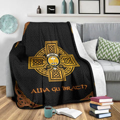 Cheyne Clan Crest Premium Blanket Black  Celtic Cross Style EU71 Clan Ross Tartan Today   