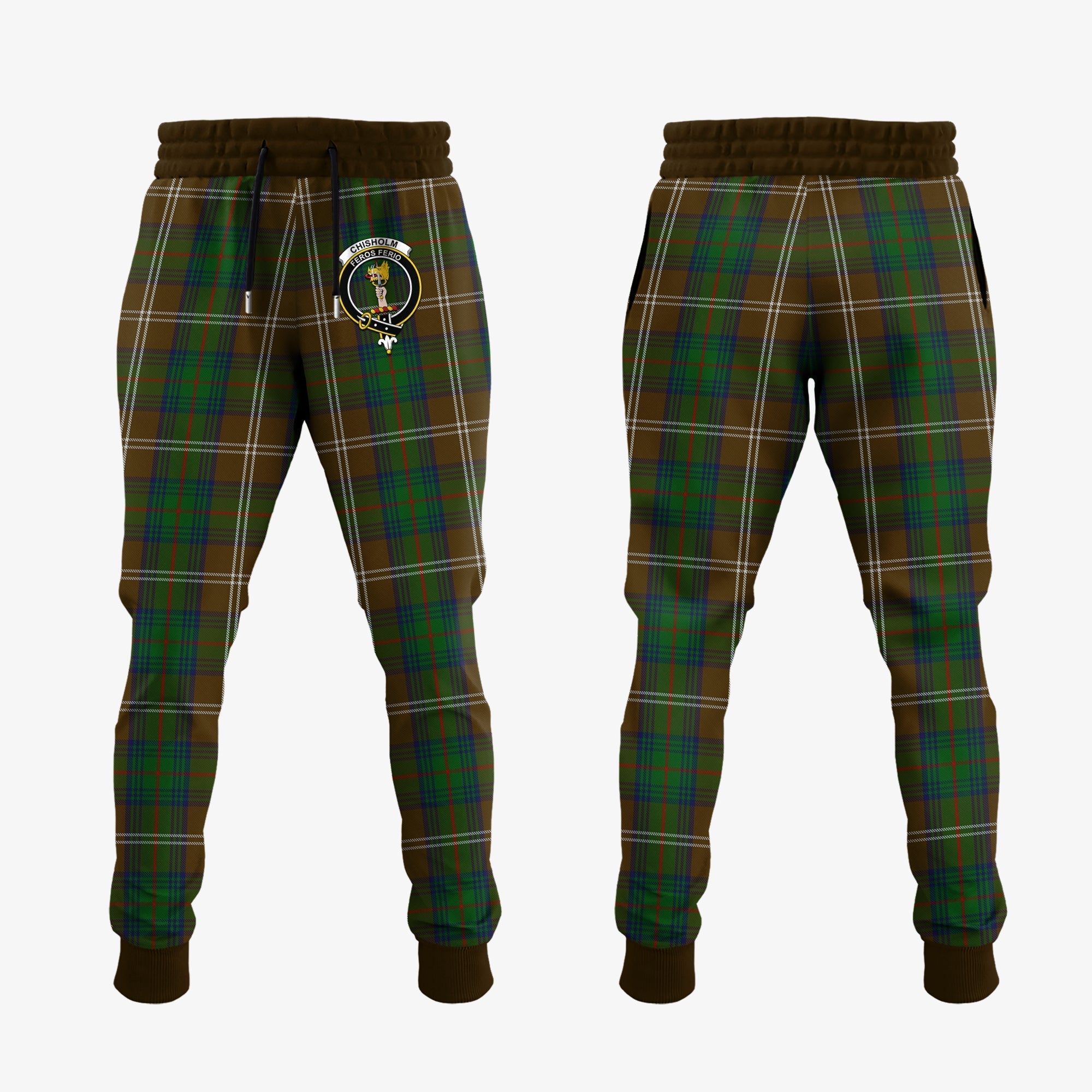 Clan Chisholm Hunting Tartan Crest Jogger Sweatpants YK79 Clan Chisholm Tartan Today   