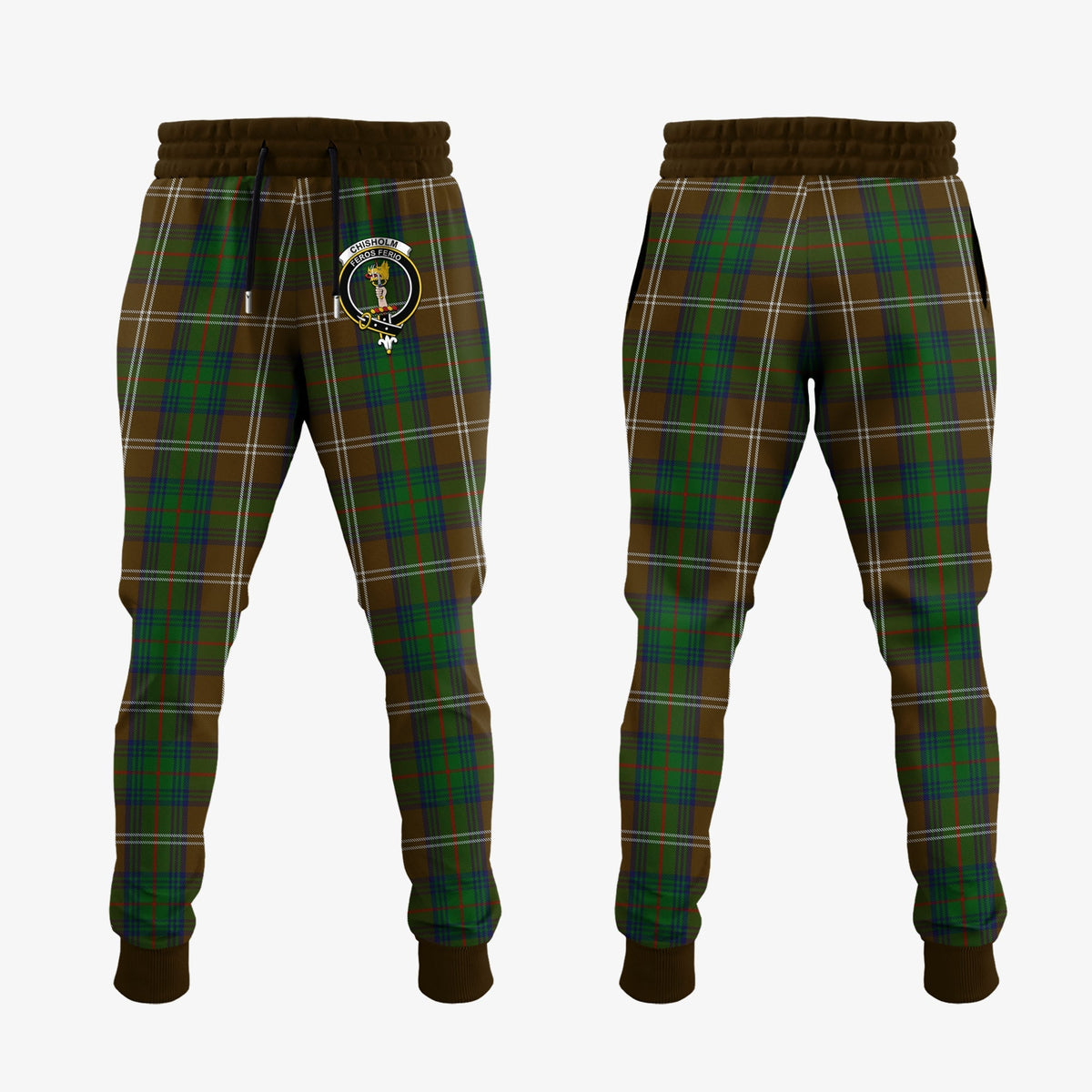 Clan Chisholm Hunting Tartan Crest Jogger Sweatpants YK79 Clan Chisholm Tartan Today   