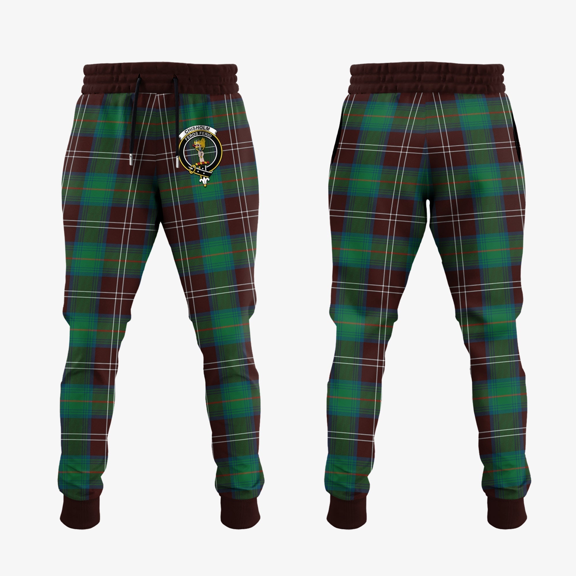 Clan Chisholm Hunting Ancient Tartan Crest Jogger Sweatpants LN69 Clan Chisholm Tartan Today   