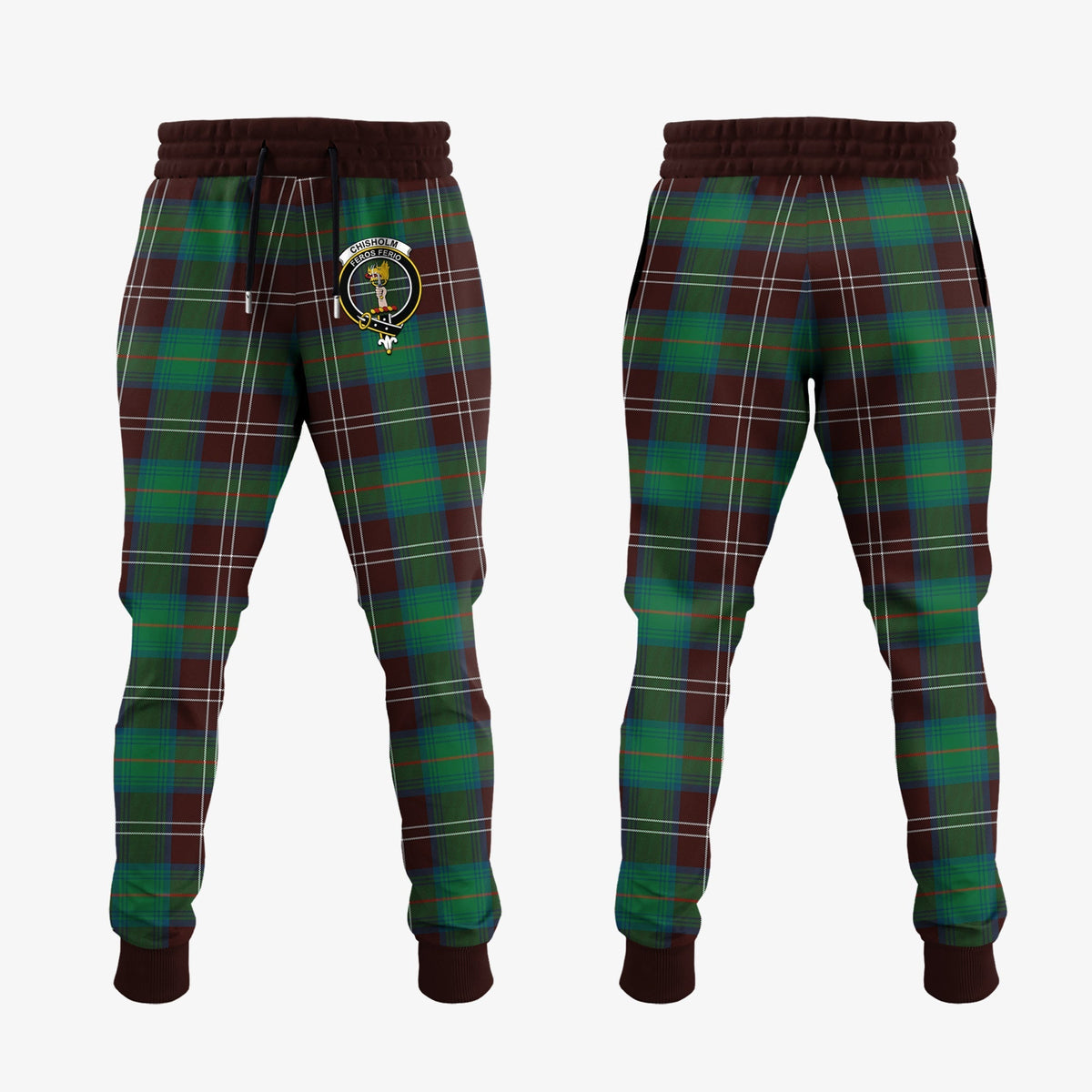 Clan Chisholm Hunting Ancient Tartan Crest Jogger Sweatpants LN69 Clan Chisholm Tartan Today   