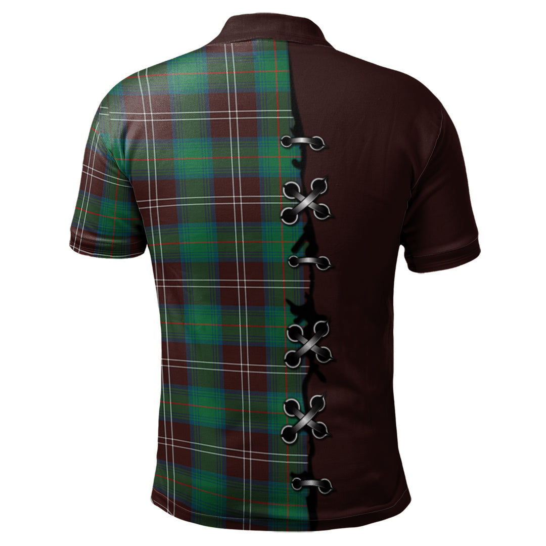 Clan Chisholm Hunting Ancient Tartan Polo Shirt - Lion Rampant And Celtic Thistle Style LU38 Chisholm Hunting Ancient Tartan Tartan Polo   