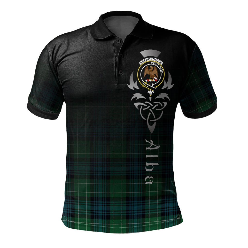 Clan Abercrombie Ancient Tartan Polo Shirt - Alba Celtic Style IC91 Abercrombie Ancient Tartan Tartan Polo   