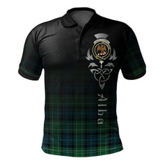 Clan Abercrombie Ancient Tartan Polo Shirt - Alba Celtic Style IC91 Abercrombie Ancient Tartan Tartan Polo   