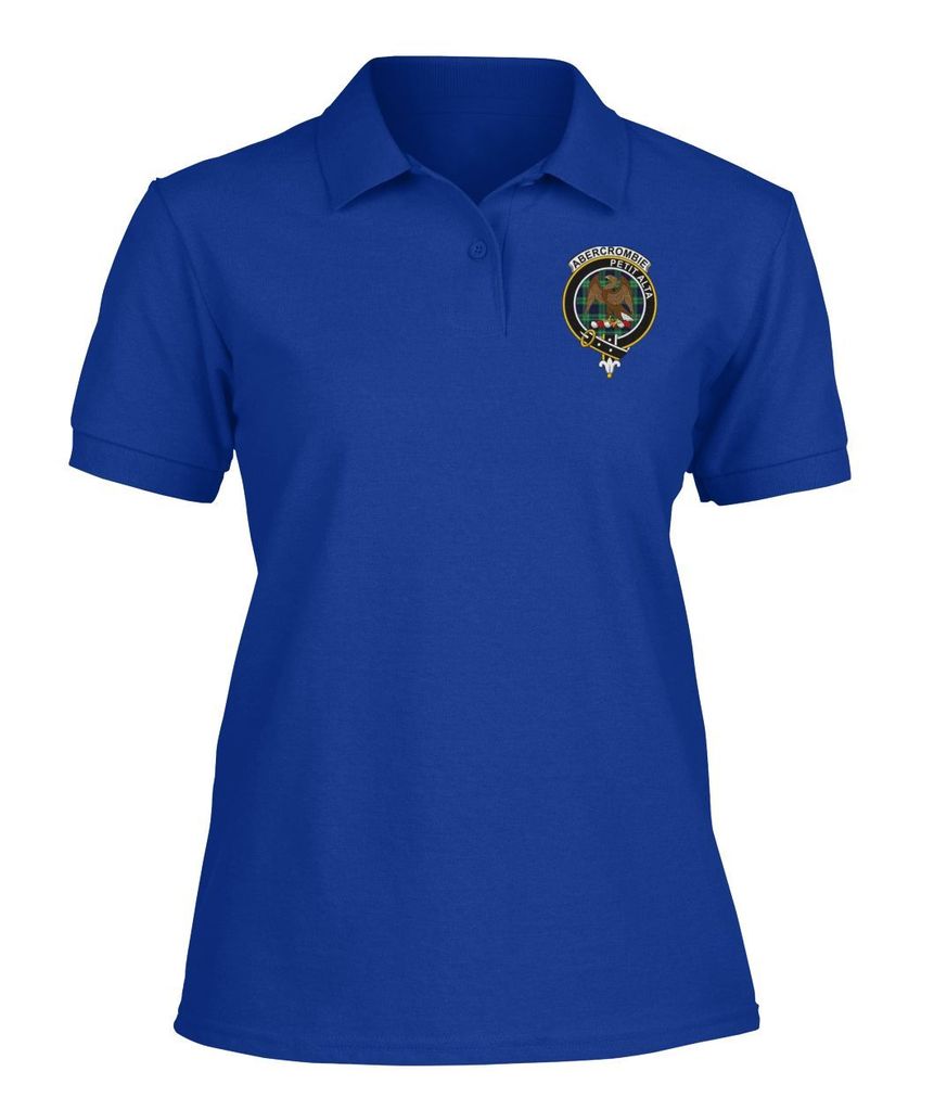 Clan Abercrombie Family Crest Polo T-Shirt ZV21 Abercrombie Tartan Tartan Polo   