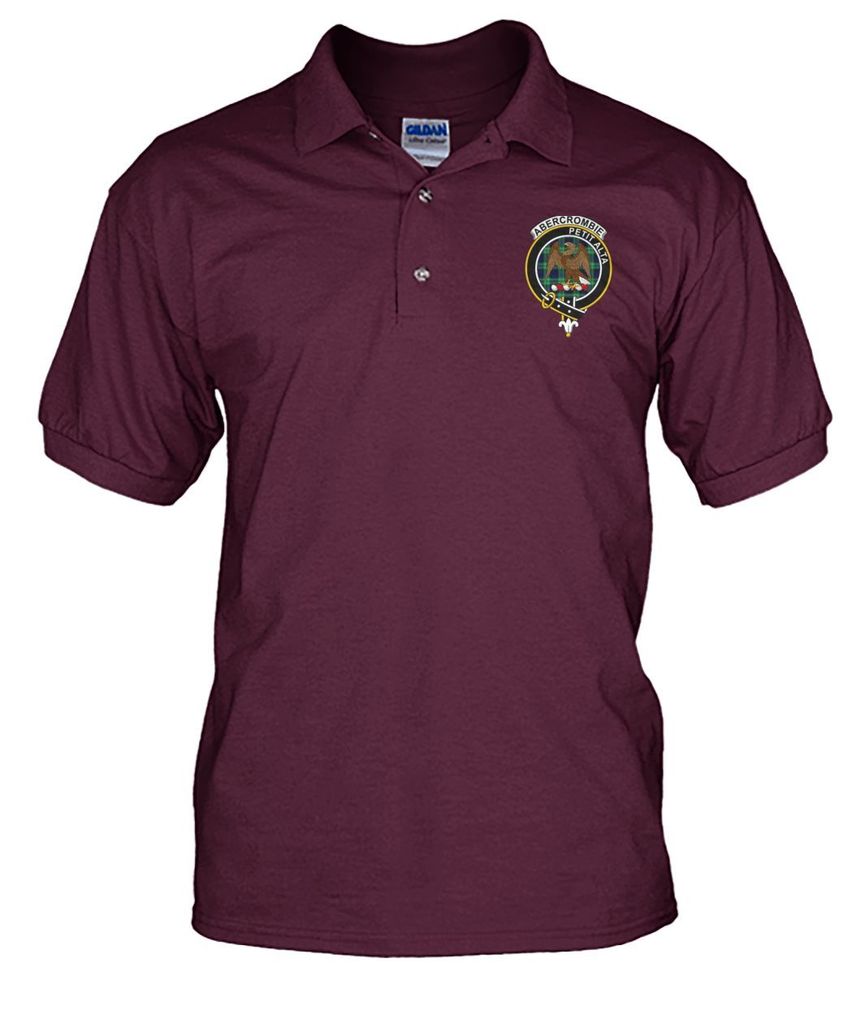 Clan Abercrombie Family Crest Polo T-Shirt ZV21 Abercrombie Tartan Tartan Polo   