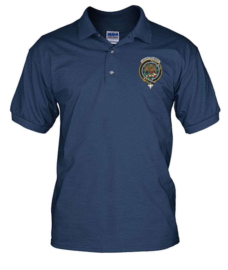 Clan Abercrombie Family Crest Polo T-Shirt ZV21 Abercrombie Tartan Tartan Polo   