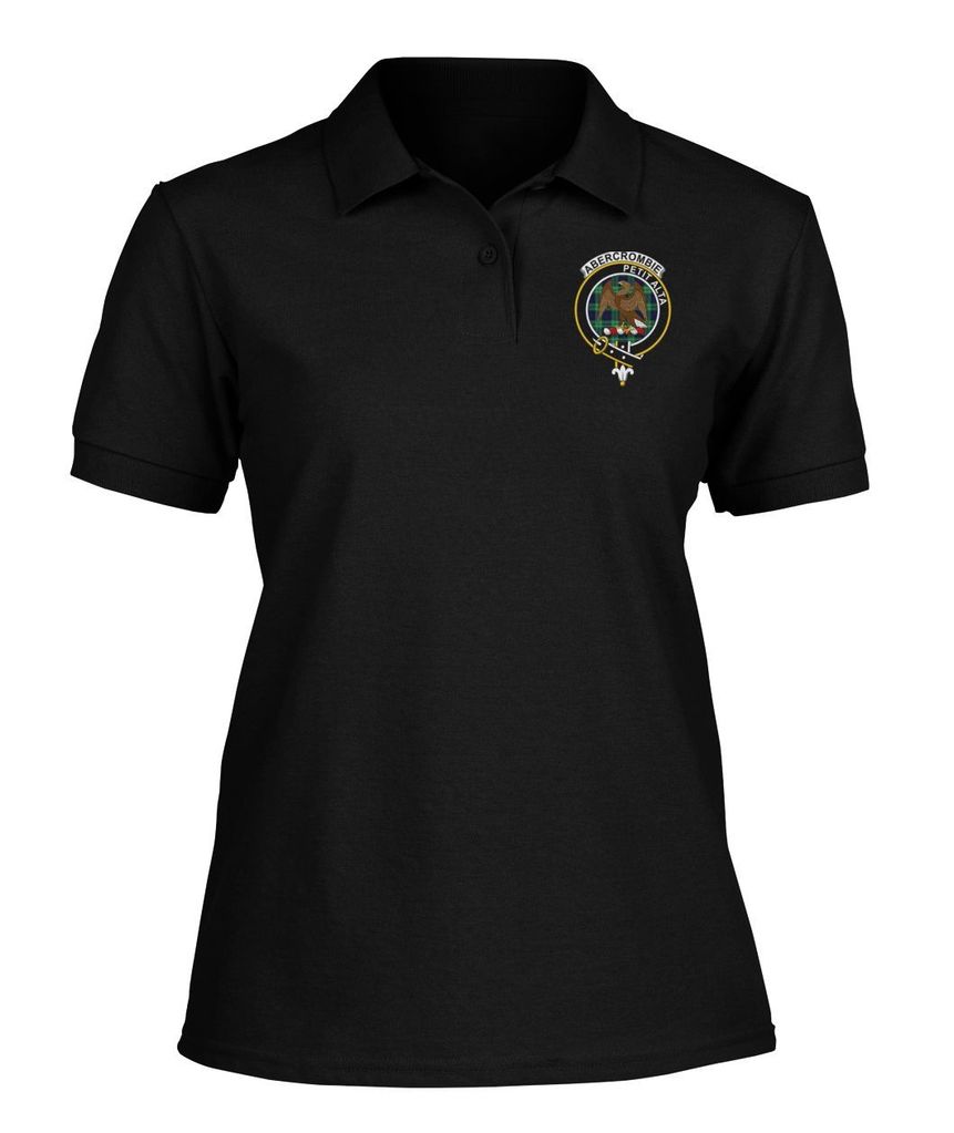 Clan Abercrombie Family Crest Polo T-Shirt ZV21 Abercrombie Tartan Tartan Polo   