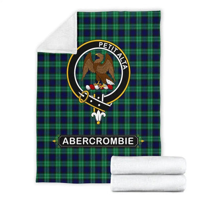 Clan Abercrombie family Tartan Crest Blanket 3 Sizes PJ85