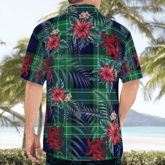 Clan Abercrombie Modern Tartan Scottish Lion Hawaiian Shirt KV88 Abercrombie Modern Tartan Tartan Hawaii Shirt   