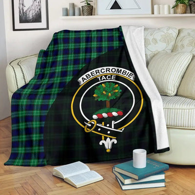 Clan Abercrombie Tartan Crest Blanket Wave Style HZ68