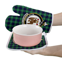 Clan Abercrombie Tartan Crest Oven Mitt And Pot Holder (2 Oven Mitts + 1 Pot Holder) XV21 Clan Abercrombie Tartan Today   