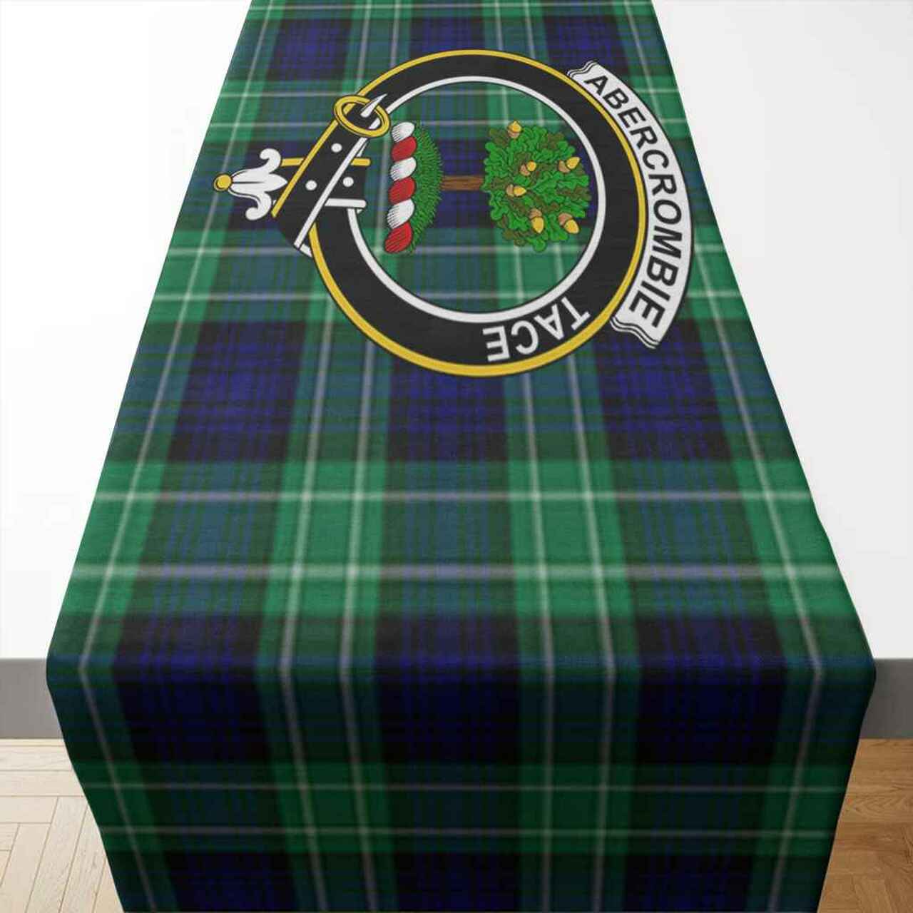 Clan Abercrombie Tartan Crest Table Runner Cotton KJ66 Abercrombie Tartan Tartan Table Runner   