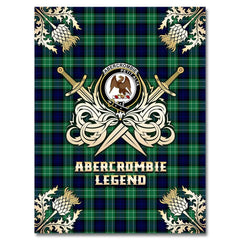 Clan Abercrombie Tartan Gold Courage Symbol Blanket VF18 Clan Abercrombie Tartan Today   