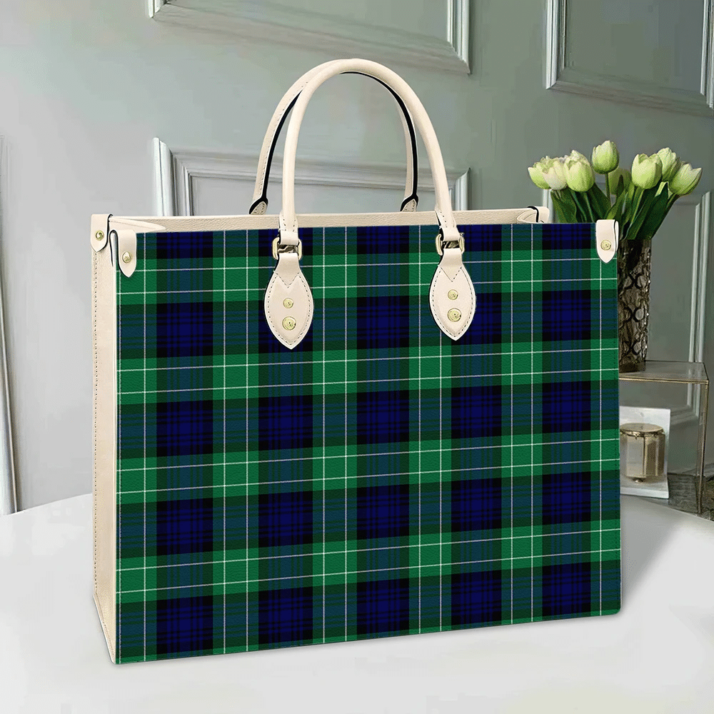 Clan Abercrombie Tartan Leather Bag TU26 Clan Abercrombie Tartan Today   