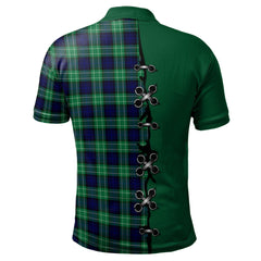 Clan Abercrombie Tartan Polo Shirt - Lion Rampant And Celtic Thistle Style ZA99 Abercrombie Tartan Tartan Polo   