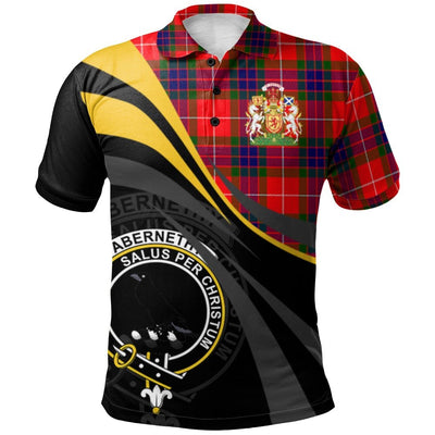 Clan Abernethy Tartan Polo Shirt - Royal Coat Of Arms Style IN12