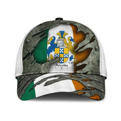 Clan Accotts Coat Of Arms Irish - Irish Family Crest Classic Cap VY49 Accotts Coat Of Arms Irish Irish Cap   