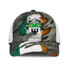 Clan Acheson Coat Of Arms - Irish Family Crest Classic Cap WS39 Acheson Coat Of Arms Irish Cap   
