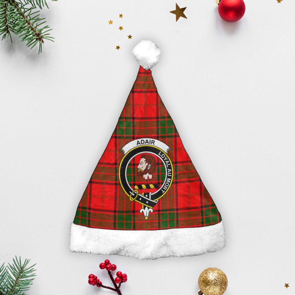Clan Adair Modern Tartan Crest Christmas Santa Hat IE90 Adair Modern Tartan Tartan Santa Hat   