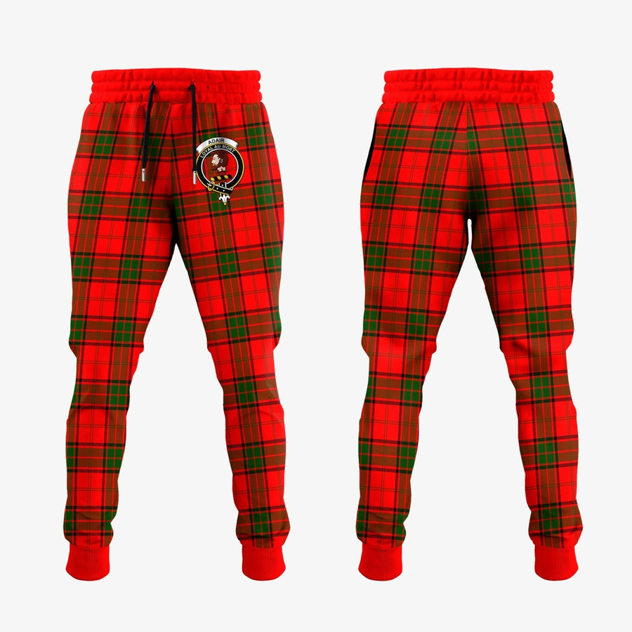 Clan Adair Tartan Crest Jogger Sweatpants