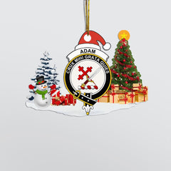 Clan Adam Crest Tartan Acrylic Christmas Ornament VV42 Adam Tartan Tartan Christmas   