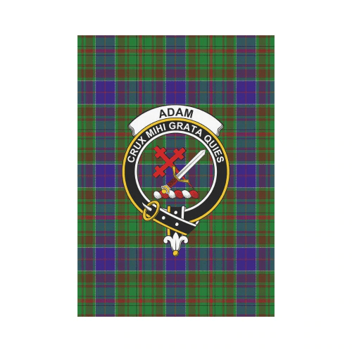 Clan Adam Tartan Crest Garden Flag
