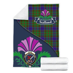 Clan Adam Tartan Crest Premium Blanket Thistle Style EN62 Clan Adam Tartan Today   