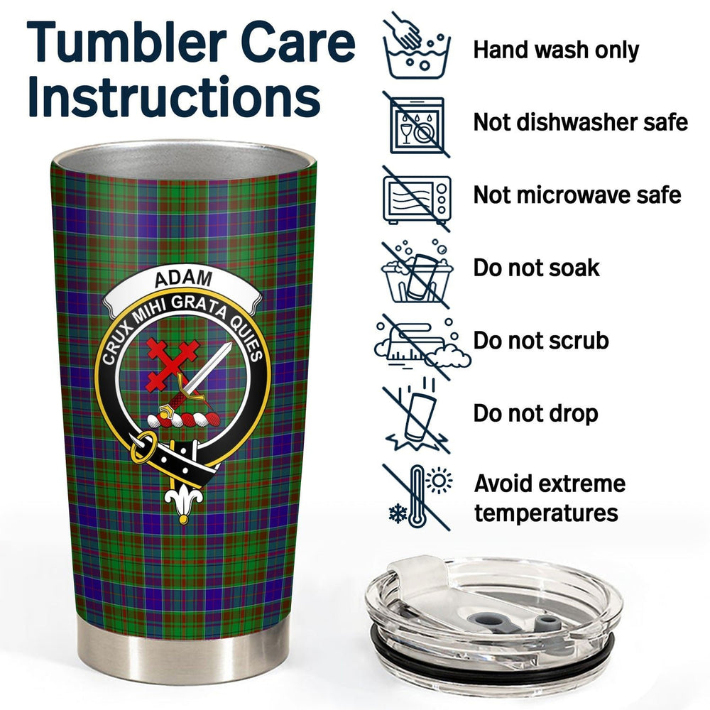 Clan Adam Tartan Crest Tumbler UK60 Clan Adam Tartan Today   