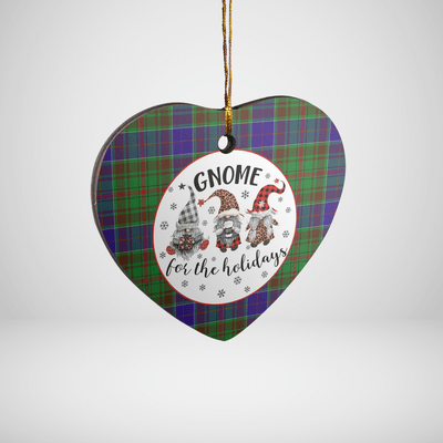 Clan Adam Tartan Gnome Heart Ceramic Ornament WL92