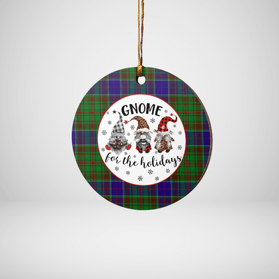 Clan Adam Tartan Gnome Round Ceramic Ornament KI16