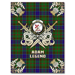Clan Adam Tartan Gold Courage Symbol Blanket CW23 Clan Adam Tartan Today   