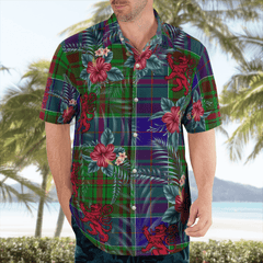 Clan Adam Tartan Scottish Lion Hawaiian Shirt SU90 Adam Tartan Tartan Hawaii Shirt   