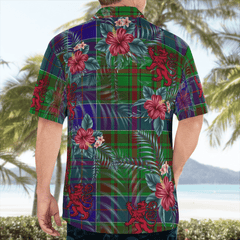 Clan Adam Tartan Scottish Lion Hawaiian Shirt SU90 Adam Tartan Tartan Hawaii Shirt   
