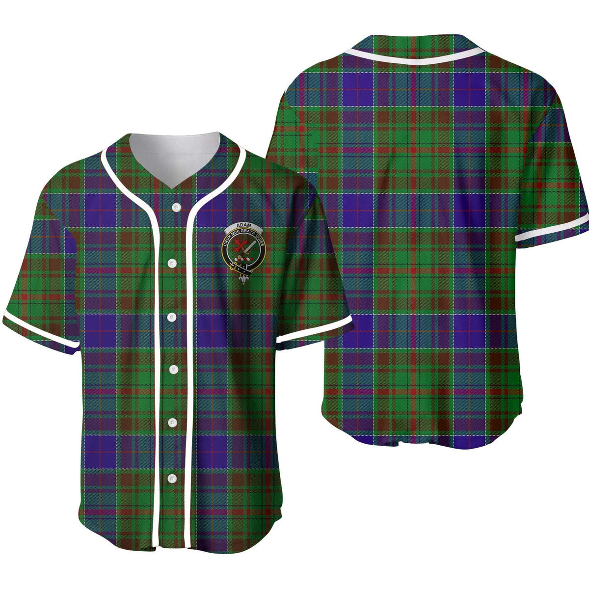 Clan Adam Tartan Unisex Baseball Jersey GP49JL60 Clan Adam Tartan Today   