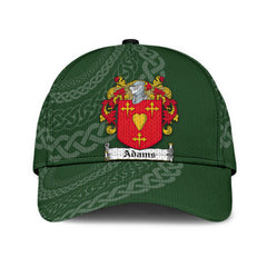 Clan Adams Coat Of Arms - Irish Family Crest St Patrick's Day Classic CapNA26 Classic Cap - Adams Coat Of Arms St Patrick's Day Classic Cap Irish Cap   
