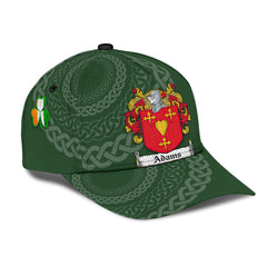 Clan Adams Coat Of Arms - Irish Family Crest St Patrick's Day Classic CapNA26 Classic Cap - Adams Coat Of Arms St Patrick's Day Classic Cap Irish Cap   