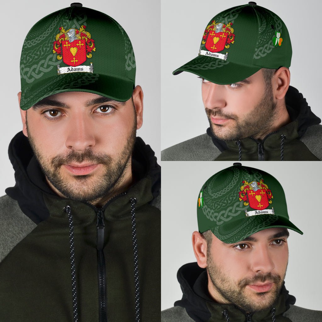 Clan Adams Coat Of Arms - Irish Family Crest St Patrick's Day Classic CapNA26 Classic Cap - Adams Coat Of Arms St Patrick's Day Classic Cap Irish Cap   