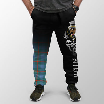 Clan Agnew Ancient Tartan Crest Jogger Sweatpants Alba Celtic Style PH83