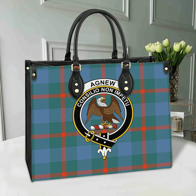 Clan Agnew Ancient Tartan Crest Leather Bag LR25