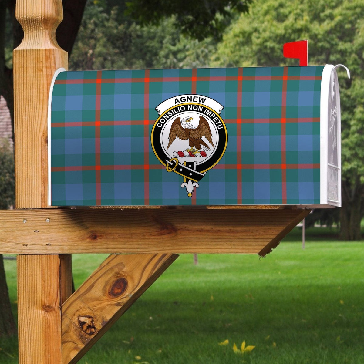 Clan Agnew Ancient  Tartan Crest Mailbox IT61 Clan Agnew Tartan Today   