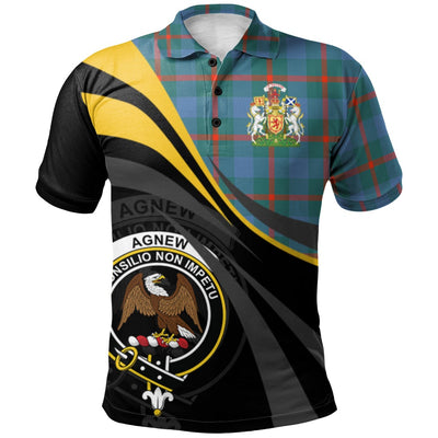 Clan Agnew Ancient Tartan Polo Shirt - Royal Coat Of Arms Style IL27