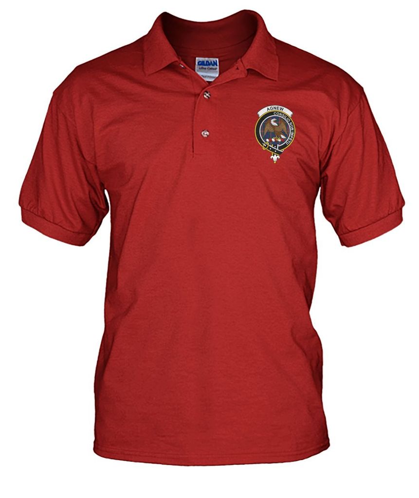 Clan Agnew Family Crest Polo T-Shirt XX49 Agnew Tartan Tartan Polo   